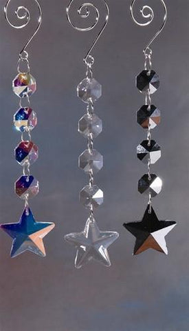 Acrylic Chandelier Crystals, Star Link, 6-Inch