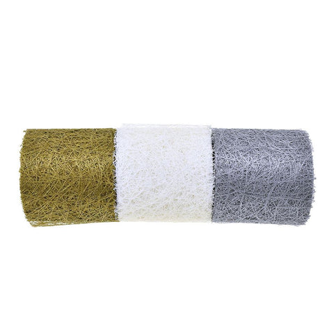 Rustic Faux Sisal Web Ribbon, 2-1/2-Inch, 10-Yard