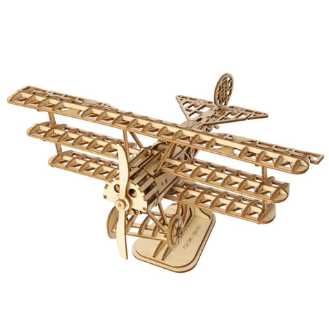 Airplane Modern 3D Wooden Puzzle, 8-1/4-Inch