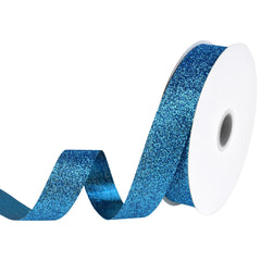 Nylon Metallic Glitter Ribbon, 7/8-inch, 25-yard