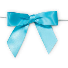 Pre-Tied Satin Bows, 7/8-Inch, 12-Piece