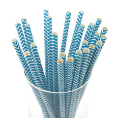 Chevron Paper Straws, 7-3/4-Inch, 25-Piece