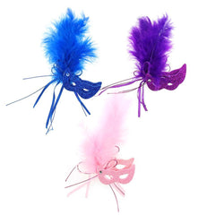 EVA Glitter Foam and Feather Masquerade Masks, 2-1/2-Inch