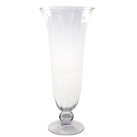 Clear Glass Tall Hurricane Floral Vase, 24-Inch, 2-Count
