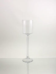 Clear Glass Wine Candle Holder Table Centerpiece