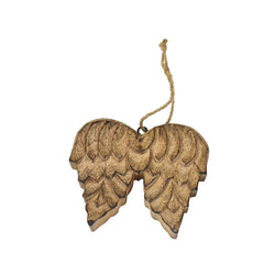 Wooden Wings Christmas Ornament, 4-1/2-Inch