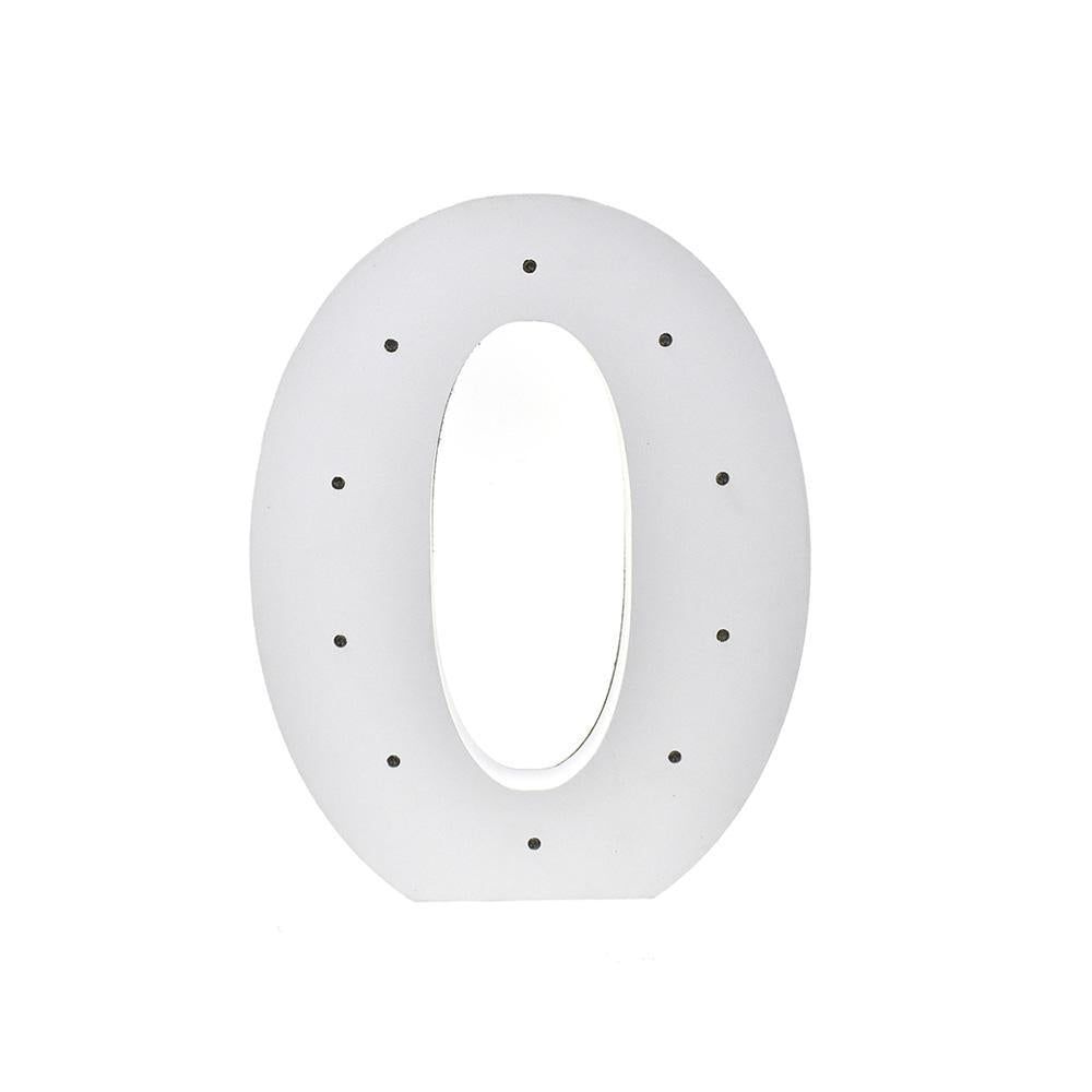 Wooden Standing LED Numbers, 11-1/2-inch, White
