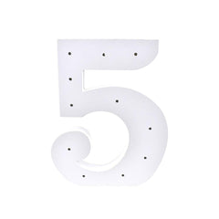 Wooden Standing LED Numbers, 11-1/2-inch, White