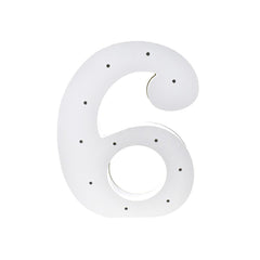 Wooden Standing LED Numbers, 11-1/2-inch, White