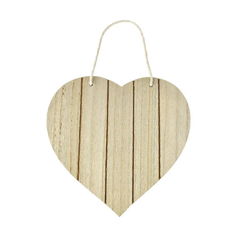 DIY Heart Slat-Wall Hanger Plaque With Nautical Rope, 7-3/4-Inch