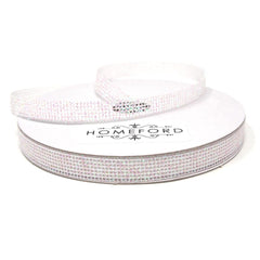 Glittered Grid Weave Ribbon, 3/8-Inch, 25 Yards
