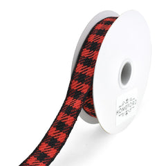 Christmas Woven Buffalo Plaid Ribbon, 7/8-Inch, 10-Yard