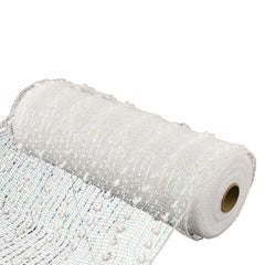 Polyester Snowball Fabric Mesh, 10-Inch x 10-Yard