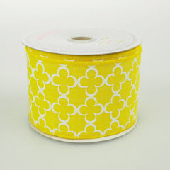 Quatrefoil Spade Canvas Ribbon, 2-1/2-Inch, 10 Yards