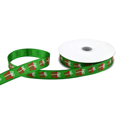 Christmas Gift Boxes Satin Ribbon, 5/8-Inch, 10-Yard - Green