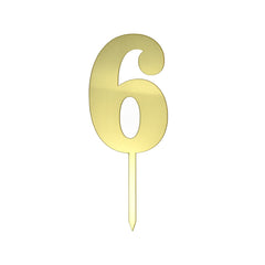 Metallic Acrylic Cake Topper Numbers, 4-1/2-inch