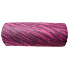 Zebra Glitter Tulle Spool, 6-Inch x 25-Yard - Fuchsia