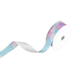 Starry Sky Pastel Pattern Ribbon, 7/8-Inch, 3-Yard