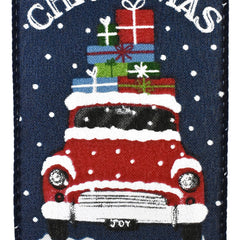 Home for Christmas Car with Presents Wired Ribbon, 2-1/2-Inch, 10-Yard