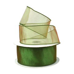 Sheer Organza Wired Ribbon, 2-1/2-inch, 50-yard