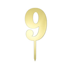 Metallic Acrylic Cake Topper Numbers, 4-1/2-inch