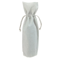 Linen Drawstring Wine/Champagne Bottle Gift Bag, 15-inch