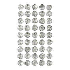 Rose Shaped Rhinestone Stickers, 9/16-Inch, 45-Count