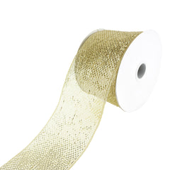 Decorative Metallic Mesh Ribbon, 4-Inch, 25-Yard