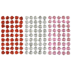 Rose Shaped Rhinestone Stickers, 9/16-Inch, 45-Count