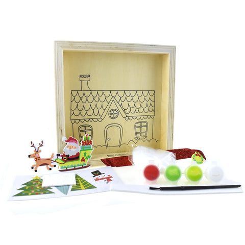 Wood Canvas Santa Canvas Kit, 7-7/8-Inch, 13-Piece