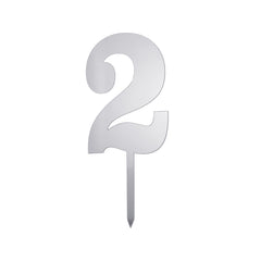 Metallic Acrylic Cake Topper Numbers, 4-1/2-inch