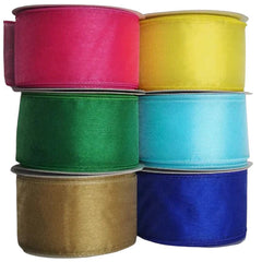 Sheer Chiffon Ribbon Wired Edge, 2-1/2-Inch, 25 Yards