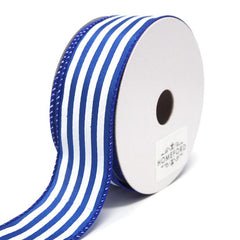 Cabana Stripes Satin Wired Ribbon, 10 Yards