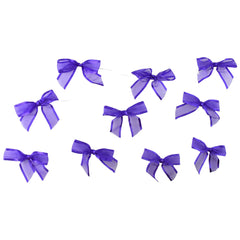 Sheer Satin Edge Twist Tie Bows, 3-1/4-Inch, 100-Count