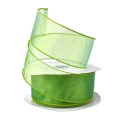 Sheer Organza Wired Ribbon, 2-1/2-inch, 50-yard