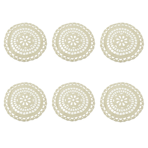 Cotton Lace Circle Doilies, 5-Inch, 6-Count