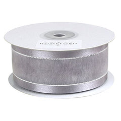 Silver-Lined Satin Edge Organza Ribbon