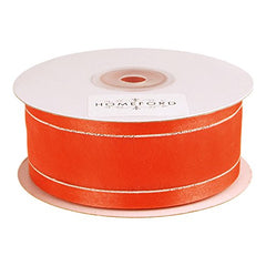 Silver-Lined Satin Edge Organza Ribbon