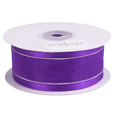 Silver-Lined Satin Edge Organza Ribbon