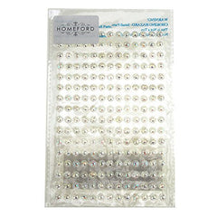 Self-Adhesive Flower Rhinestone Stickers, 3mm, 12-count