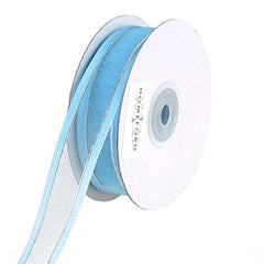 Silver-Lined Satin Edge Organza Ribbon