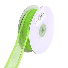 Silver-Lined Satin Edge Organza Ribbon