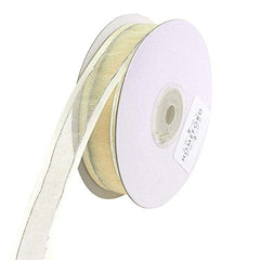 Silver-Lined Satin Edge Organza Ribbon