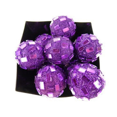 Glitter Disco Ornament Balls, 1-1/4-inch, 10-Piece