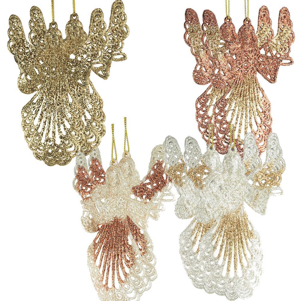 Hanging Pair of Angel Christmas Ornament, 5-3/4-inch, 4 Piece