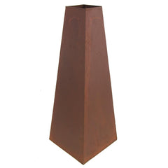 Metal Flower Trapezoid Vase, 16-inch