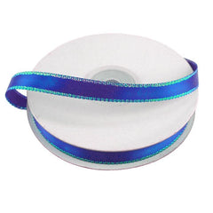 Satin Ribbon with Iridescent Edge, 3/8-inch, 25-yard